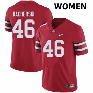 Women's Ohio State Buckeyes #46 Cade Kacherski Red Nike NCAA College Football Jersey Top Quality AGN1744VS
